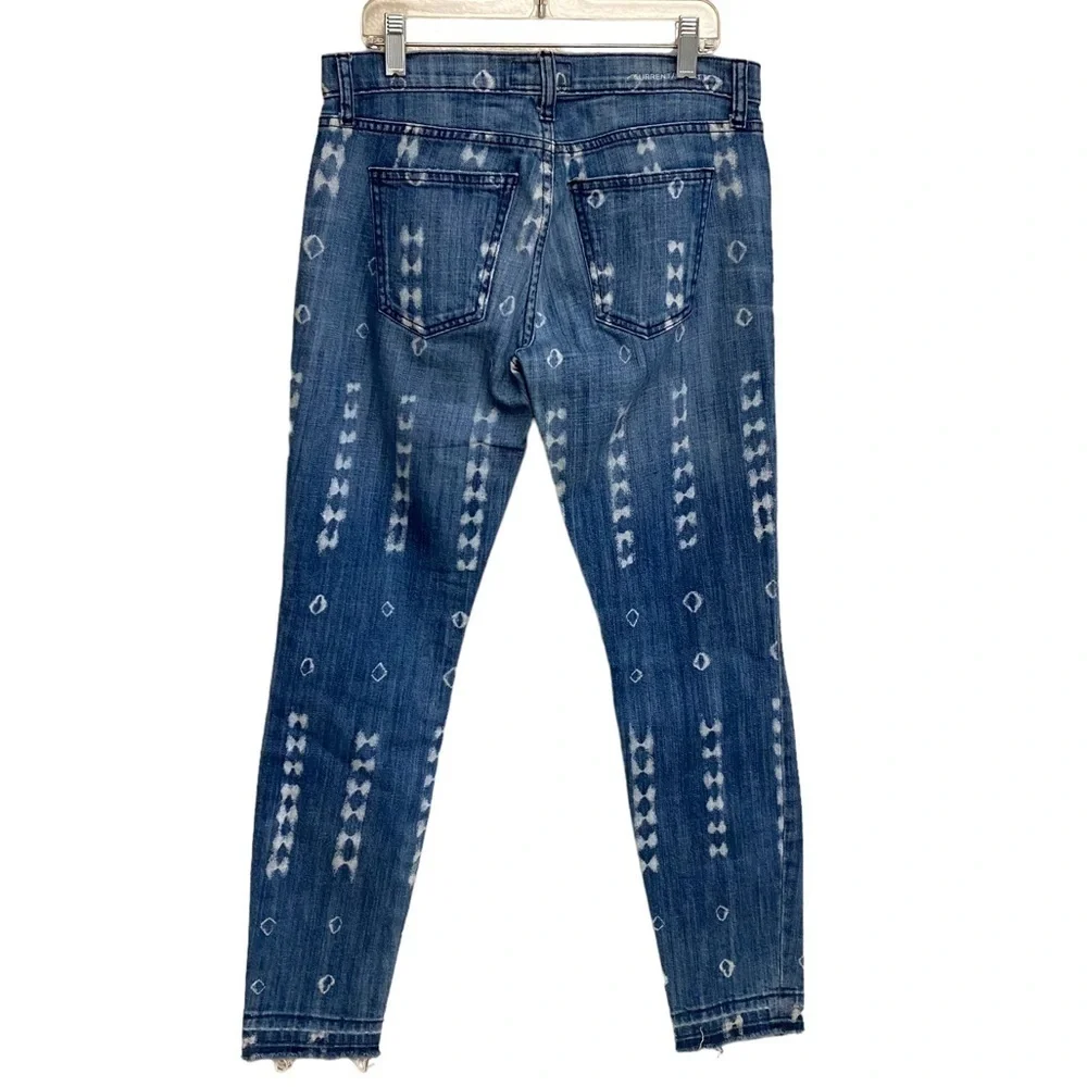 Current/Elliot The Stiletto Kyoto Print Blue Jeans Skinny Size 26